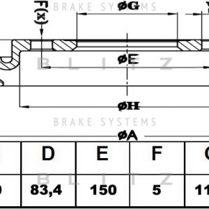Диск тормозной передний вентилируемый