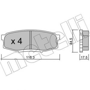 Колодки тормозные задние дисковые к-кт
