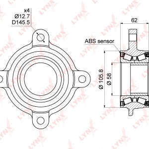 Подшипник передней ступицы