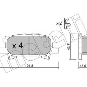 Колодки тормозные задние дисковые к-кт