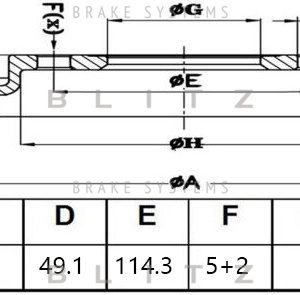 Диск тормозной передний вентилируемый