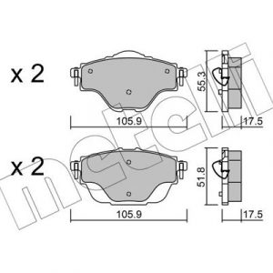 Колодки тормозные задние дисковые к-кт