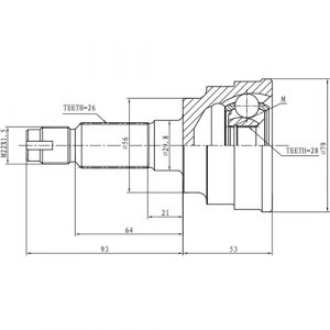ШРУС наружный передний