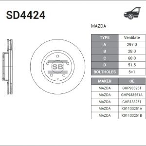 Диск тормозной передний вентилируемый
