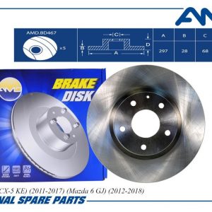 Диск тормозной передний вентилируемый
