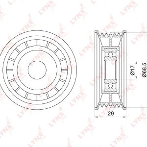 Ролик-натяжитель ручейкового ремня