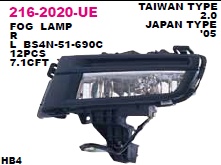 Фара противотуманная левая