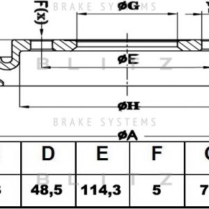 Диск тормозной передний вентилируемый
