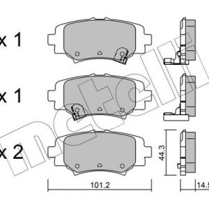 Колодки тормозные задние дисковые к-кт