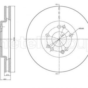 Диск тормозной передний вентилируемый