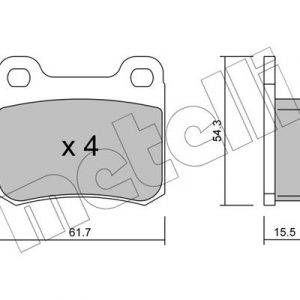 Колодки тормозные задние дисковые к-кт
