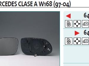 Стекло зеркала электрического левого