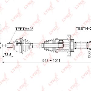 Полуось передняя правая