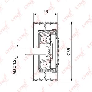 Ролик-натяжитель ручейкового ремня