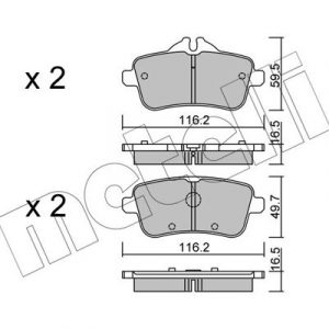 Колодки тормозные задние дисковые к-кт