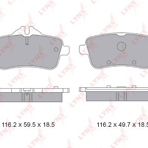 Колодки тормозные задние дисковые к-кт