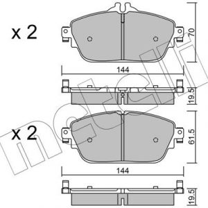 Колодки тормозные передние к-кт