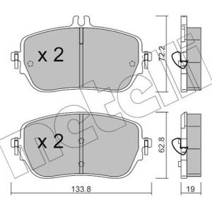 Колодки тормозные передние к-кт