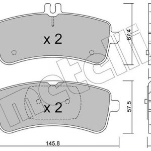 Колодки тормозные задние дисковые к-кт