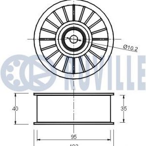 Ролик-натяжитель ручейкового ремня