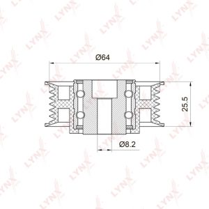 Ролик-натяжитель ручейкового ремня