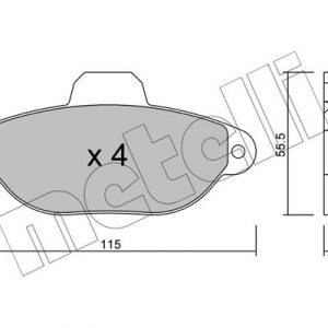 Колодки тормозные передние к-кт