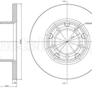 Диск тормозной передний не вентилируемый