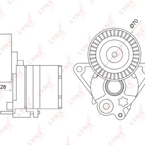 Ролик руч.ремня с кронштейном