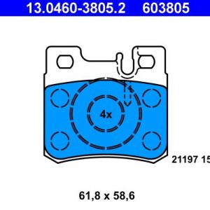 Колодки тормозные задние дисковые к-кт