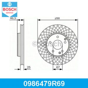 Диск тормозной передний вентилируемый