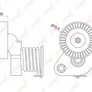 Ролик-натяжитель ручейкового ремня