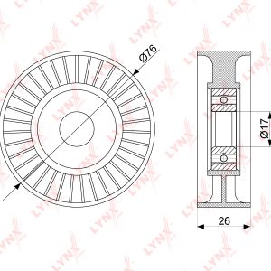 Ролик-натяжитель ручейкового ремня
