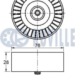 Ролик-натяжитель ручейкового ремня