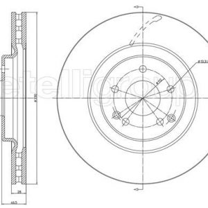 Диск тормозной передний вентилируемый