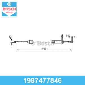 Трос стояночного тормоза левый