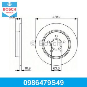 Диск тормозной задний
