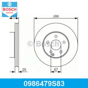 Диск тормозной передний вентилируемый