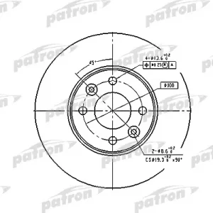 Диск тормозной передний вентилируемый