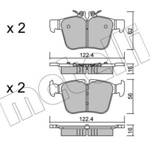 Колодки тормозные задние дисковые к-кт