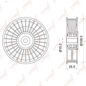 Ролик-натяжитель ручейкового ремня