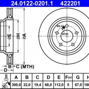 Диск тормозной задний