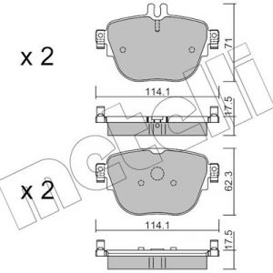 Колодки тормозные задние дисковые к-кт