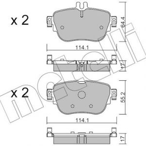 Колодки тормозные задние дисковые к-кт