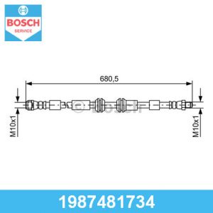 Шланг тормозной передний