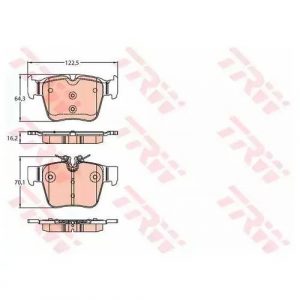 Колодки тормозные задние дисковые к-кт