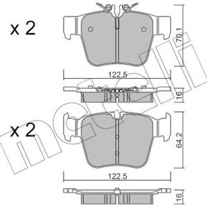 Колодки тормозные задние дисковые к-кт