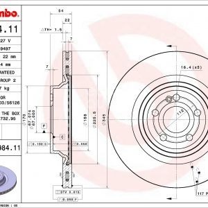 Диск тормозной задний