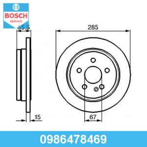 Диск тормозной задний