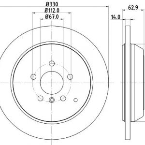 Диск тормозной задний