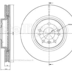 Диск тормозной передний вентилируемый